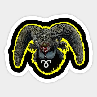 Zombie Art : ZOMBIE ZODIAC HORRORSCOPE (Aries) Sticker